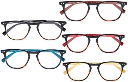 Очила За Читање Очила 5 Пакувајте Мешани Читатели Во Боја Мажи Жени +1,75