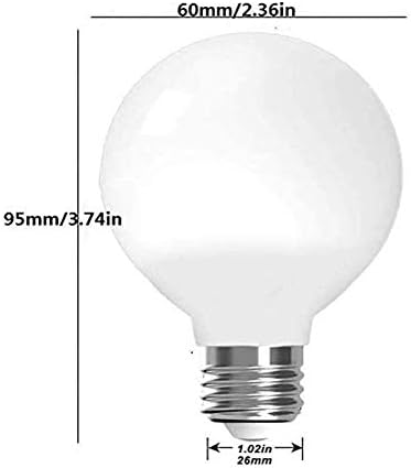 Lxcom Осветлување G19 LED Сијалица 5W Глобус LED Светилки 50W Блескаво Сијалица Еквивалент 3000K Топла Бела E26/E27 База За Бањи Приврзок Шминка