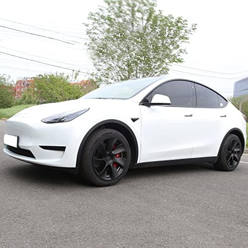 Terfulnel 19-инчен HubCap Fit 2017-2023 Tesla Model Y Wheel Covers 4PCS Замена на капачиња за замена за стилски декор на автомобили