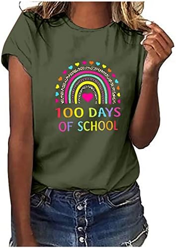 Краток ракав Топ кошула за жени есенска летна облека трендовски памучен графички канцеларија за работа Смешна ти k1 k1