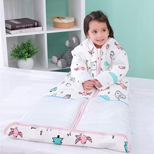 Cujux Бебе унисекс торба за спиење, отпорна на носење, памук, памук, памук, писами со долги ракави, задебелени зимски анти-кичлен