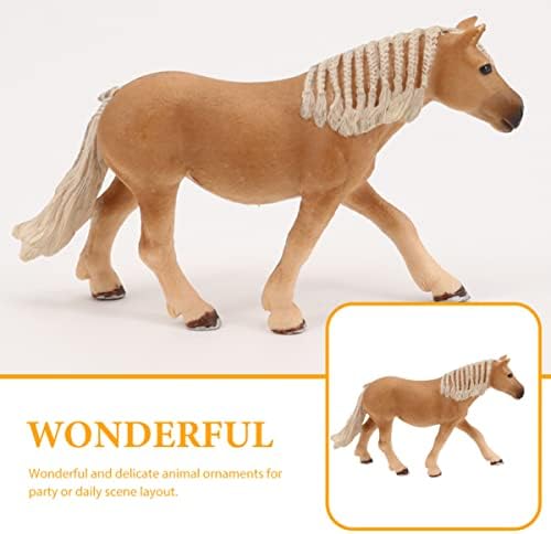 Запостави затворен играчки коњски фигура, животински десктоп коњски скулптура фарма животинска фигура која стои статуа Статуа Статуа: Мини десктоп