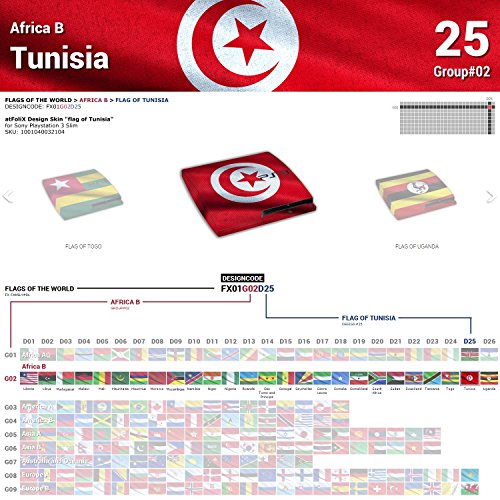 Sony Playstation 3 Тенок Дизајн Кожата знаме На Тунис Налепница Налепница За Playstation 3 Тенок