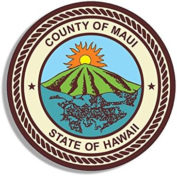 Налепница на Мауи, дестинации, дестинации за дестинации, држава Хаваи Винил, Хавајски планински опсег налепници за автомобили, камиони,