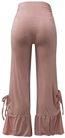 Miashui Pant Suits for Women Business Casual Womens Coard Color Elastic Elastic половината јога панталони женски обични панталони еластични
