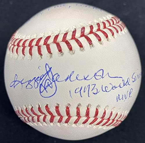 Реџи acksексон 1973 Светска серија МВП потпиша статиран бејзбол ЈСА Оукланд Атлетика - автограмирани бејзбол