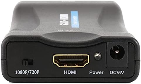 Конектори 1080p Scart до видео аудио -резолуција Адаптер за конвертор за HD TV DVD за Sky Box STB приклучок и репродукција со DC кабел