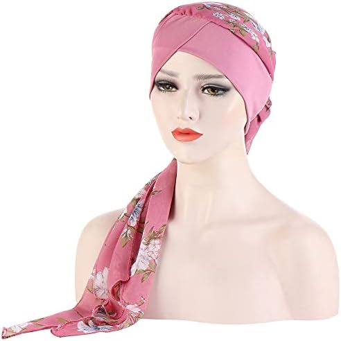 Jdyaoying Долга коса глава шамија спиење грав рак капа хемо глава за глава турбани за жени