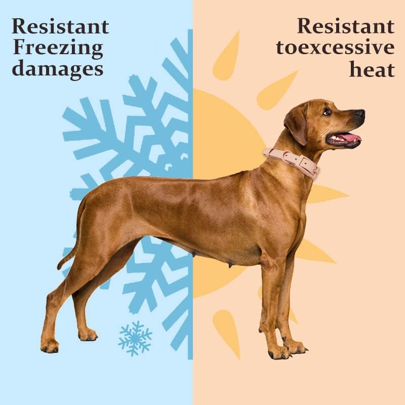 Водоотпорна јака за кучиња за мали средни големи кучиња со обложена метална тока отпорен на абење, прилагодлива јака за кучиња со