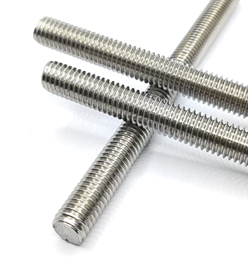 Комплетно навојна шипка за шипки M8X250mm Thread 1.25mm 304 прачки од не'рѓосувачки челик шипки за завртки за сидро, стеги, закачалки, U-BOLTS, 10 парчиња