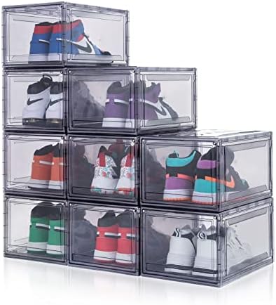 Кутии со акрилни чевли Simplgirl ， Организатор на чевли за чевли за плакарот ， 9 Организатор на чевли за плакари, кутии за заштеда на простор
