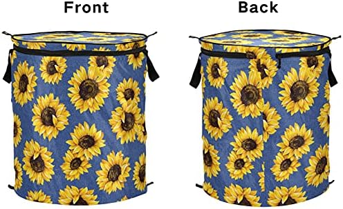 Сончоглед сина шема се појавува алишта за перење алишта со капакот за складирање на капакот за склопување торба за алишта за