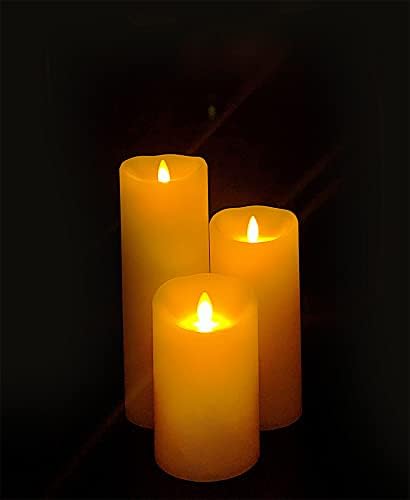 Алвел батерија напојува со запалена свеќа Реална подвижна фитила што не е вогласен вистински восок столб предводена свеќа со