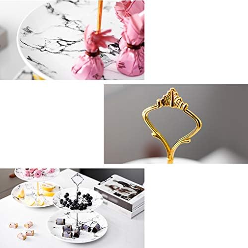 Десерт решетка-керамика - Домаќинство-Европски стил-Повеќе слоеви-торта штанд-Овошје послужавник - попладне чај закуска решетката-Две