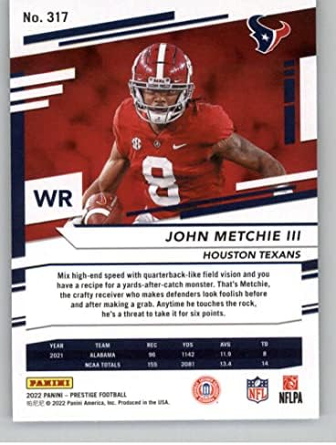 2022 Panini Prestige 317 John Metchie III RC Rocie Houston Texans NFL Football Trading Card