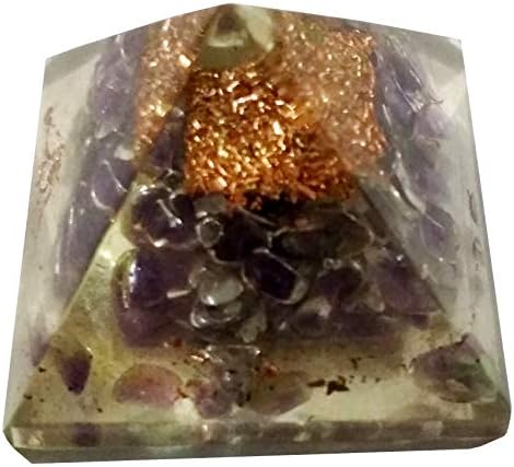 Purpledip аметистична оргона пирамида: Среќно лекување шарм, божествен духовен кристален камен