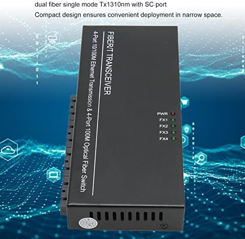 Прекинувач за оптички влакна, LED индикатор Етернет прекинувач TX1310NM 8 Порта 10 100Mbps мрежа