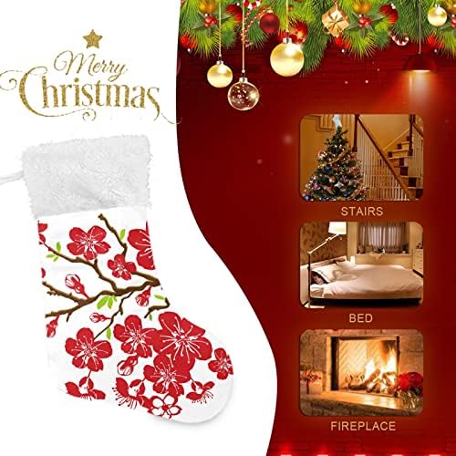 Алаза Божиќни чорапи гранка на Цреша Блусс Класик Персонализирани големи декорации за порибување за семејни сезонски празници