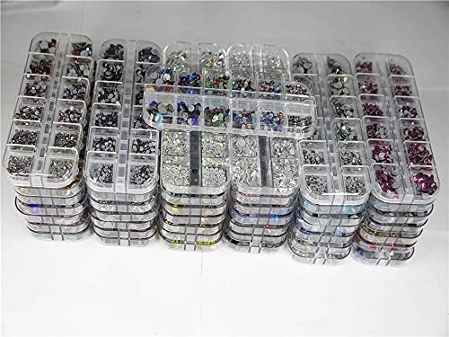 1000pcs/Box 4 Opal Colors Crystal Fix Nail Art Rhinestones Мешаат 6 големини Стразы Hotfix Rhinestone за уметност/облека за нокти -