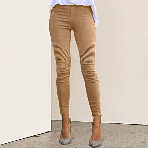 Angенскинвел женски обичен џогер панталони класична цврста боја слаби џемпери истегнати панталони