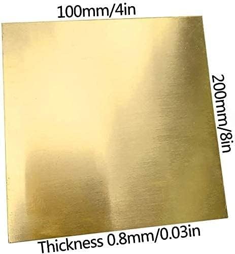 Нијанксин бакар лим со фолија за месинг должина и големина на ширина 4x8 инчи Различни спецификации за метални занаети DIY месинг плочи
