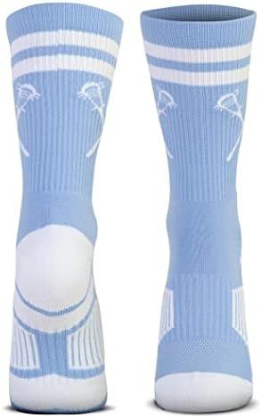 Chalktalksports лакроза ткаени чорапи со средно-калф | Ретро вкрстени стапчиња | Повеќе бои и големини