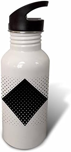Црно -бело црно -бело беспрекорно геометриски квадратни образец позадина - шишиња со вода