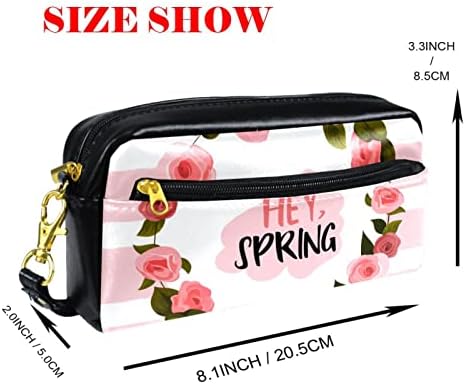Кутија со моливи на геерот, торбичка за моливи, торба со моливи, естетска торбичка за моливи, здраво пролетен розов цвет прстен