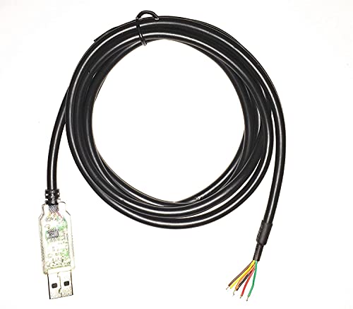 EZSYNC FTDI USB до сериски адаптер за RS232 со LED диоди со TX/RX, крај на жицата, 6 стапки, USB-RS232-ние компатибилен, поддржан