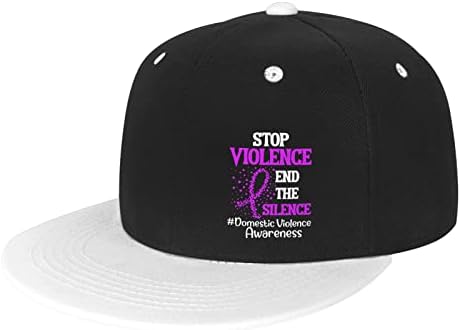 Свеста за семејно насилство Престанете со насилството крај тишина Возрасните хип хоп бејзбол капа женски голф капа, прилагодлива маж,