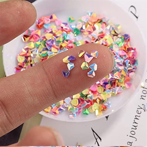 3мм дијамантски секвенци во форма на мешани бои 3Д триаголник секвенци за занаетчиски занаетчиски занаетчии, уметности за нокти, конфети