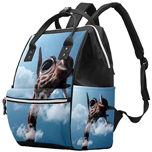 Торби за Торби за Пелени од жирафа Ранец За Мумии Торба За Пелени Со Голем Капацитет Патна Торба За Нега На Бебиња