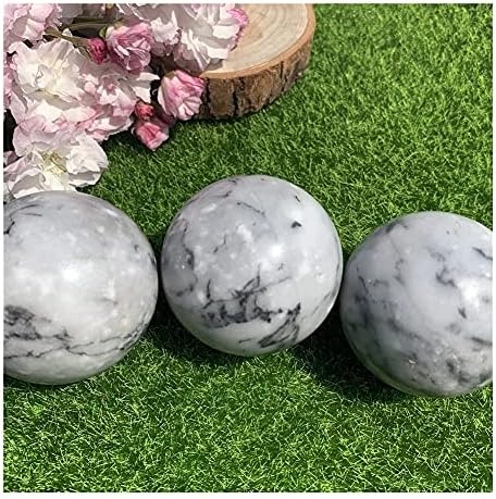 Хиклом за природно сиво бело мермер топка, камена сфера за домашен декор Чуксуин