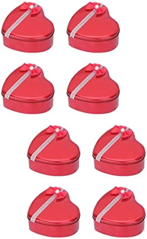 Aboofan 8 парчиња црвена креативна форма на срцев облик на отпадоци слатка пакување може исклучителна лак за бонбони, преносен