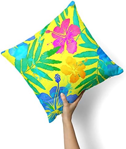 Iirov Тропски флуоресцентен V2 - Прилагодено украсен украс за домашен или отворен капакот за фрлање на отворено плус перница поставена