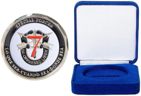Воздухопловни сили на САД УСАФ ЕГЛИН 7 -та специјални сили Скорпион предизвик монета и сино кадифено поле за прикажување