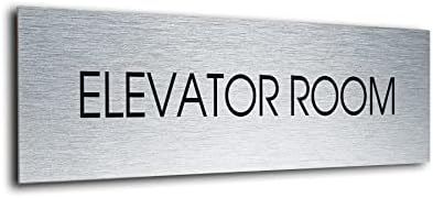 Лифт Соба Врата Знак-Модерна Четкани Метални Врата Знак. Канцеларија Врата Знаци. 'Рѓа И Одржување Слободен. ДМД-2210131