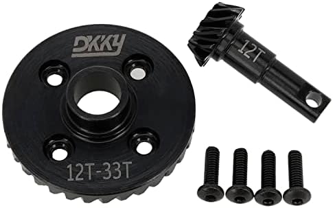 Dkky Steel Diff Gear Gear Metal Helical Diff Ring/Pinion Gears Overdrive 12T 33T за TRX4 Заменете го 8287