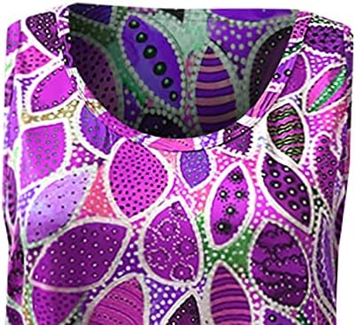 Водмиксиг женски маички меки удобни плус големина проточна основна плетени врвни ватирани шема со висока ниска слабиот резервоар за