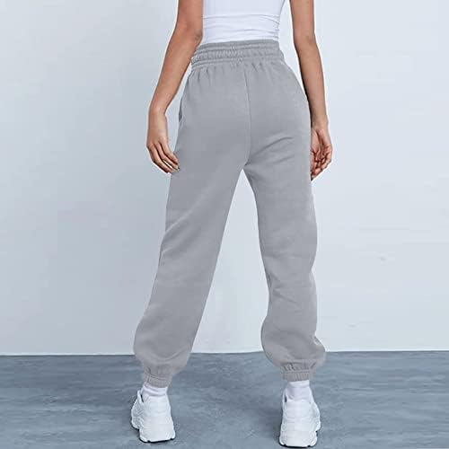 Gumipy џогери за жени плус големина буги панталони од руно пот, издлабени џемпери за жени салон, џогирање на активна облека