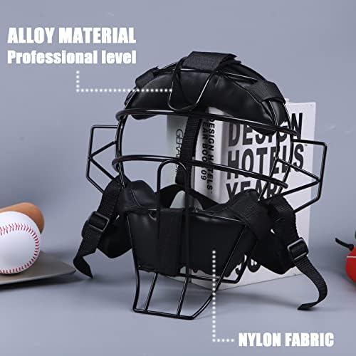 Маска за маска за маска за бејзбол маска, маска за заштита на лице за бејзбол, лесна безбедна вклопување обезбедува максимална заштита