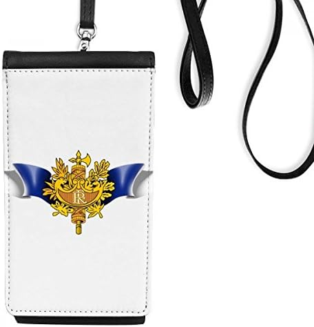 Франција знаме Национален амблем телефонски паричник чанта што виси мобилна торбичка црн џеб