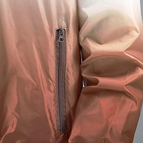 Басисин поштенски градиентски јакни во боја пар тенка качулка за надворешна облека за лабава лабава фитинг преголеми обични долги ракави