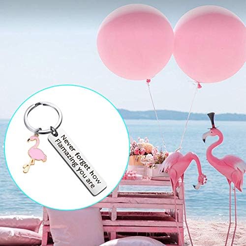 Мотивациски Привезок За Фламинго Никогаш Не Заборавајте Колку Сте Запаливи Приврзок За Клучеви Подарок За Накит За Љубителите На Семејни