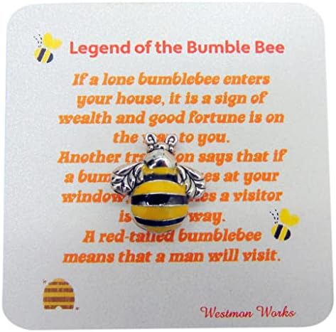 Вестмон работи Легенда на џебниот шарм на Bumble Bee постави добра среќа токен со картичка за приказни