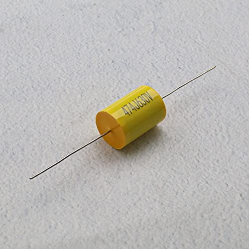 Аксијален метализиран полипропилен филмски кондензатор 0,47UF 470NF ± 5% 630V оценет со долго олово за пакет за радио засилувач од 20