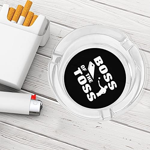 Шеф на цигарите од штрајкот пушачи стаклени пепелници за пепелници за декорација на таблети за домашни канцеларии