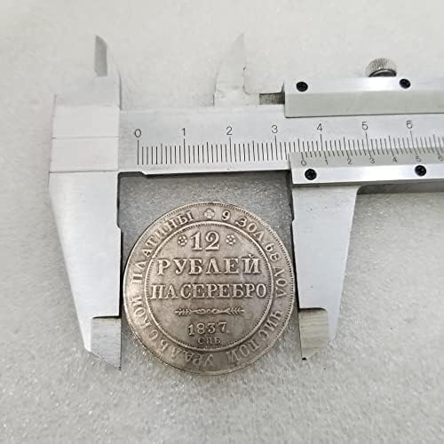AVCITY Антички Ракотворби 1837 Месинг Сребро-Позлатени Да Се Направи Стариот Сребрен Долар Сребро Тркалезна Големо Странски Монета Антички