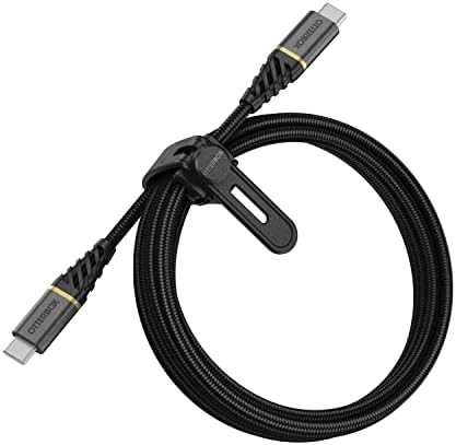 Otterbox Premium Fast Charge USB-C до USB-C кабел, 2м-гламурозен црн