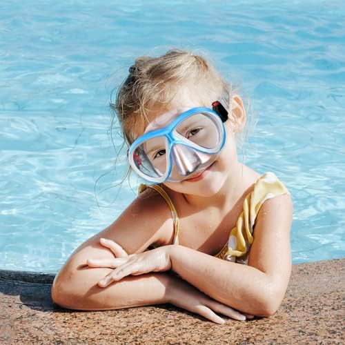 Пронаоѓања Деца за пливање очила, деца со пливање против деца со покривка на носот, УВ заштита Очила за пливање за деца со 4-16 момче